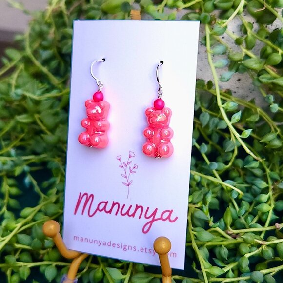 Adorable Handmade Gummy Bear Earrings - Picture 9 of 10